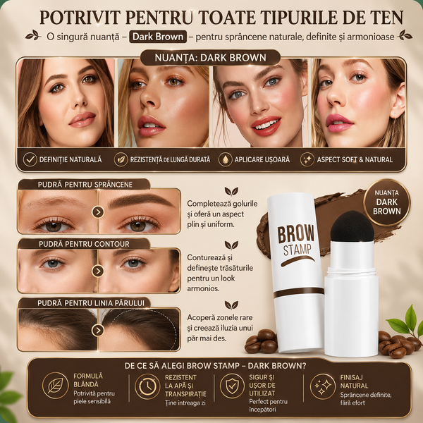 Kit Sprâncene Perfecte – Ștampilă + 10 Șabloane
