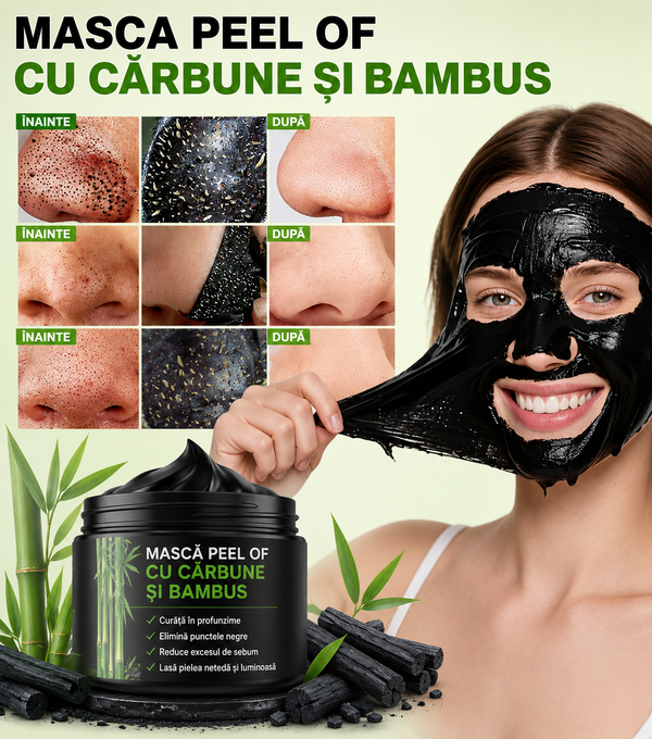 Mască Peel-Off cu Cărbune